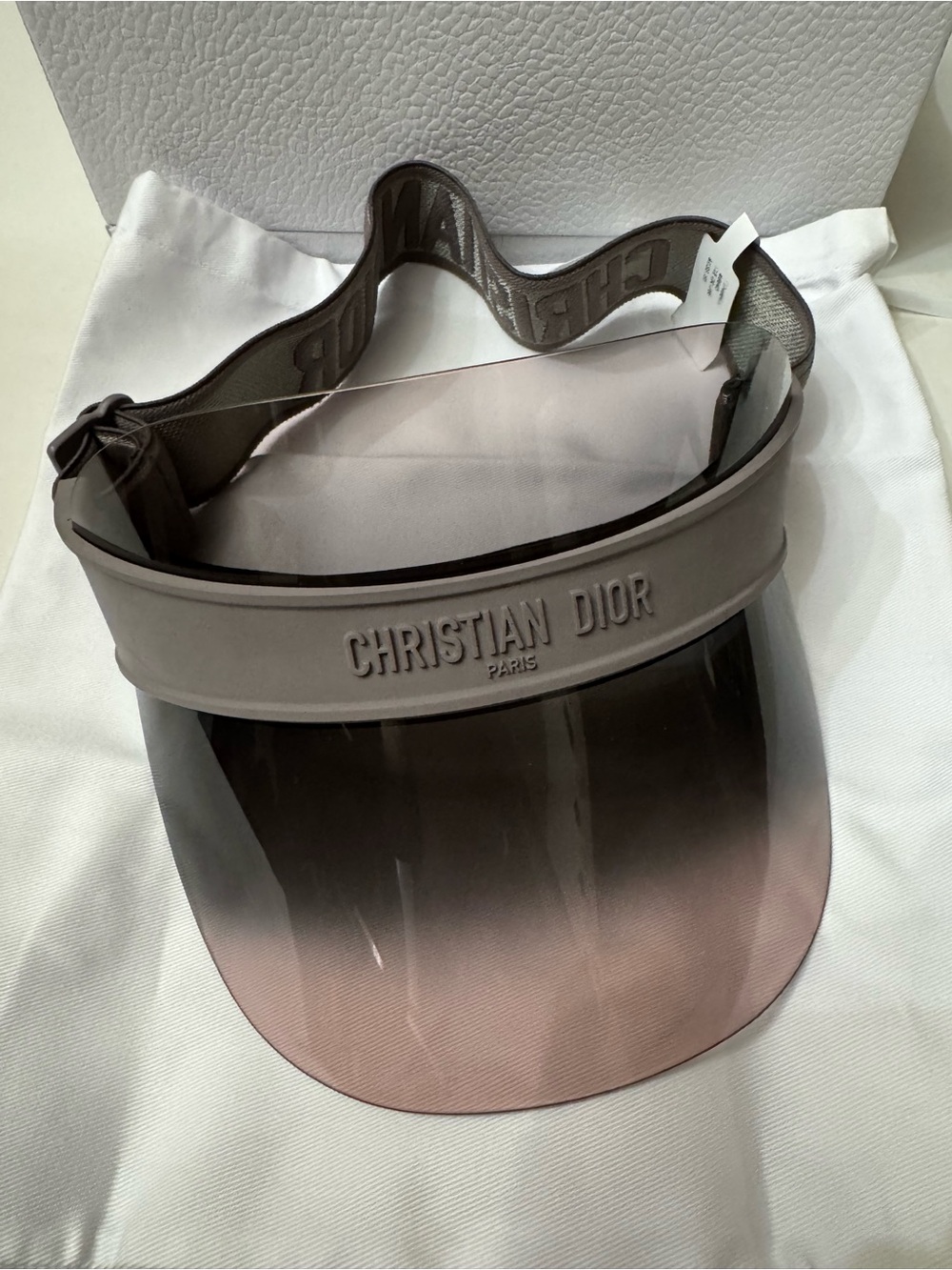 Christian Dior Grey Logo Visor